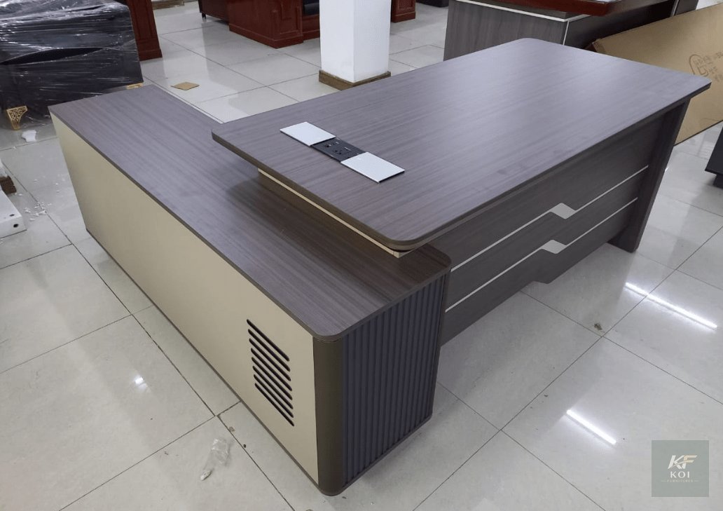 Alora 1.8M L-Shaped Executive Office Desk, Alora executive office desk, 1.8M L-shaped office desk Kenya, Alora L-shaped desk Nairobi, 1.8-meter executive desk, modern L-shaped executive desk, premium