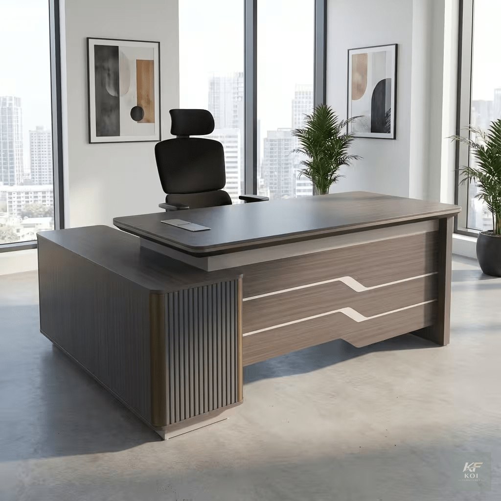 Alora 1.8M L-Shaped Executive Office Desk, Alora executive office desk, 1.8M L-shaped office desk Kenya, Alora L-shaped desk Nairobi, 1.8-meter executive desk, modern L-shaped executive desk, premium
