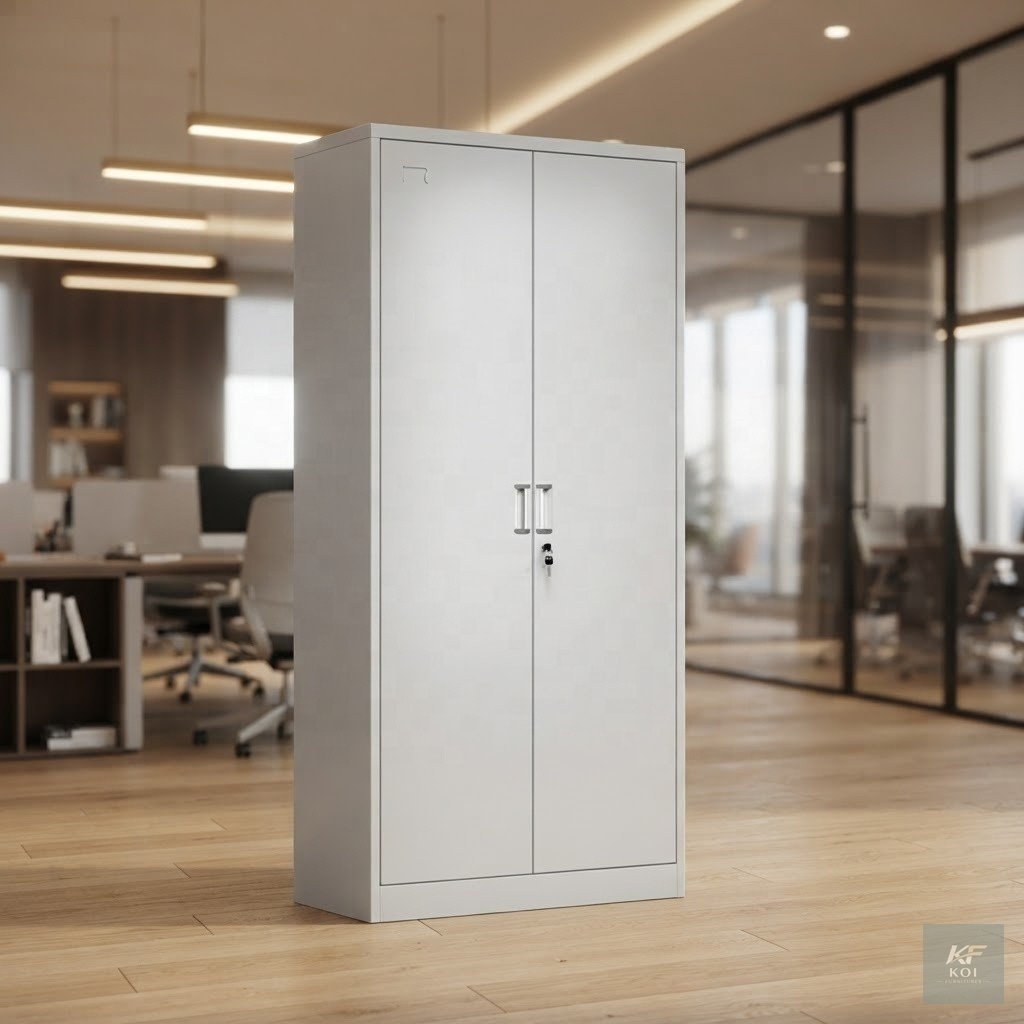 Alora 2-Door Full-Metallic Office Cabinet, Alora metallic office cabinet, 2-door metal office cabinet, full-metallic office storage cabinet, 2-door steel office cabinet, modern metal storage cupboard,