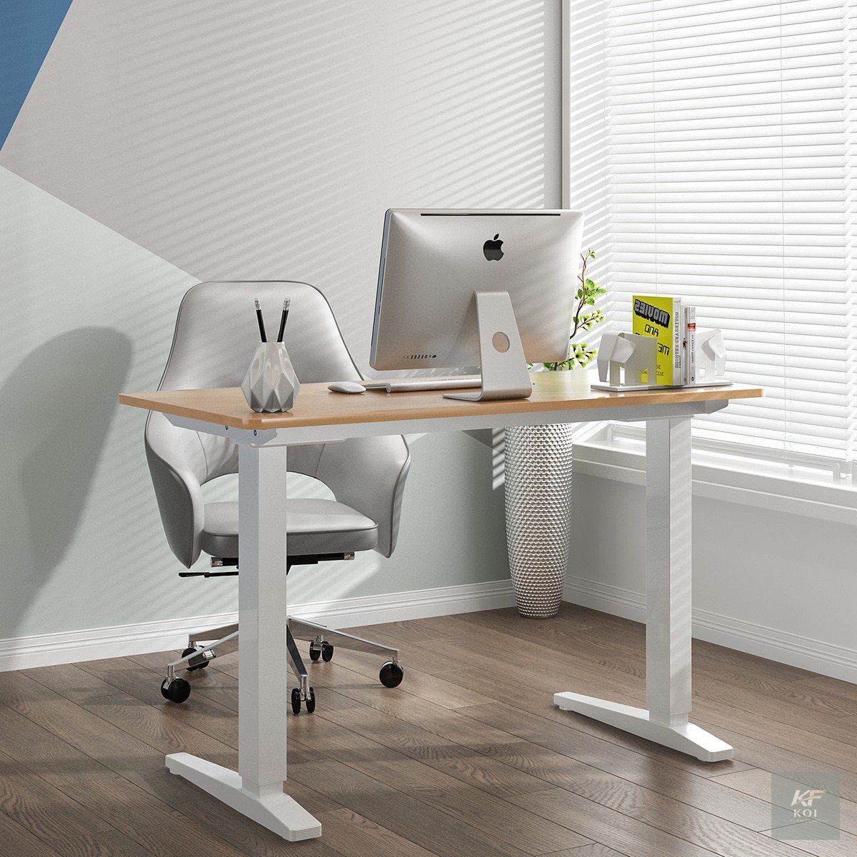 Brown Electric Height Adjustable Standing Desk, brown electric standing desk, brown height adjustable desk, electric height adjustable office desk, brown sit stand desk, electric standing office desk,