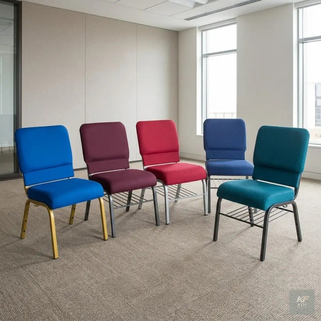 Commercial Padded Church Chair, padded church chair Kenya, commercial church seating Nairobi, cushioned church chair, upholstered church chair Kenya, stackable church chairs, durable church seating fu