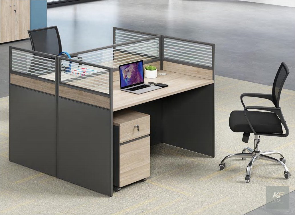 Dual Way Modular Office Workstation, dual-way office workstation, 2-way modular workstation, 2-person office workstation, dual office desk, two-seater office desk, modular office workstation, shared o