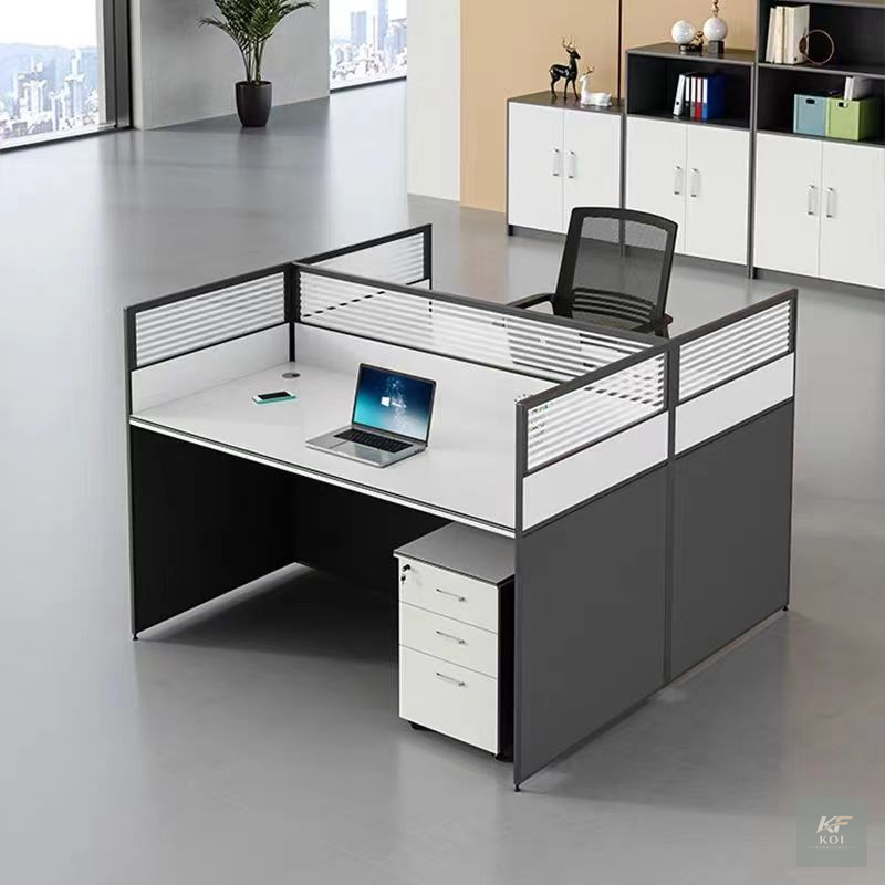 Dual Way Modular Office Workstation, dual-way office workstation, 2-way modular workstation, 2-person office workstation, dual office desk, two-seater office desk, modular office workstation, shared o