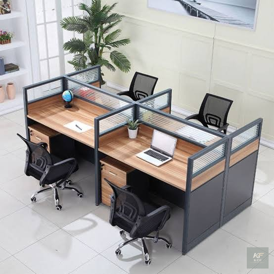 GH 4-way modular office workstation, 4-way office workstation, GH modular workstation, 4-person office workstation, four-person workstation, 4-way modular workstation, modular office workstation, 4-wa