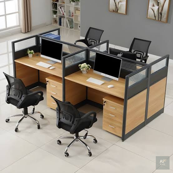 GH 4-way modular office workstation, 4-way office workstation, GH modular workstation, 4-person office workstation, four-person workstation, 4-way modular workstation, modular office workstation, 4-wa