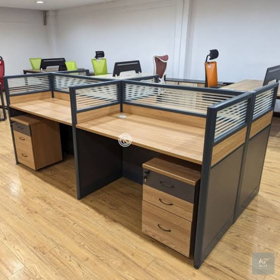 GH 4-way modular office workstation, 4-way office workstation, GH modular workstation, 4-person office workstation, four-person workstation, 4-way modular workstation, modular office workstation, 4-wa
