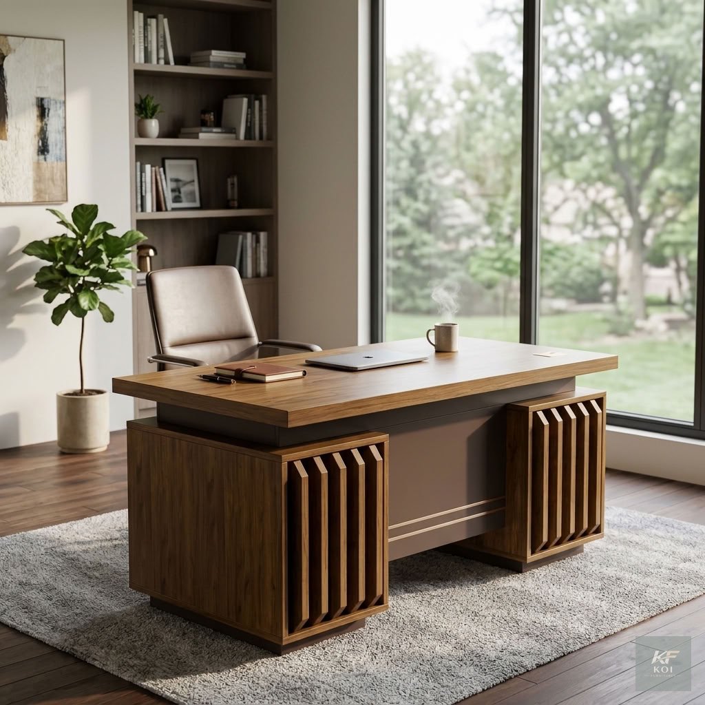 Modern 1.4-Meter Executive Office Desk, 1.4M executive office desk Kenya, modern 1.4-meter office desk, executive wooden office desk Nairobi, contemporary director's office desk, premium executive wor