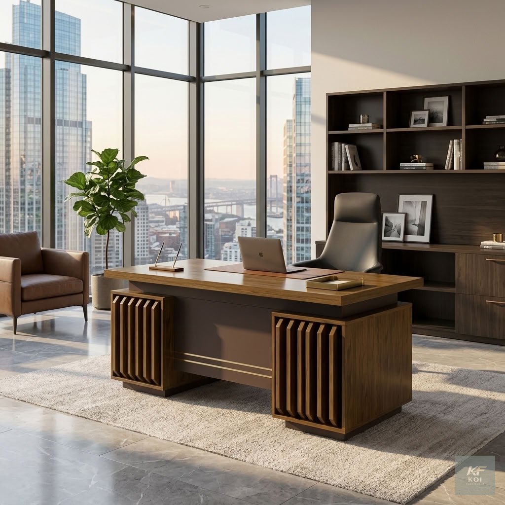 Modern 1.4-Meter Executive Office Desk, 1.4M executive office desk Kenya, modern 1.4-meter office desk, executive wooden office desk Nairobi, contemporary director's office desk, premium executive wor