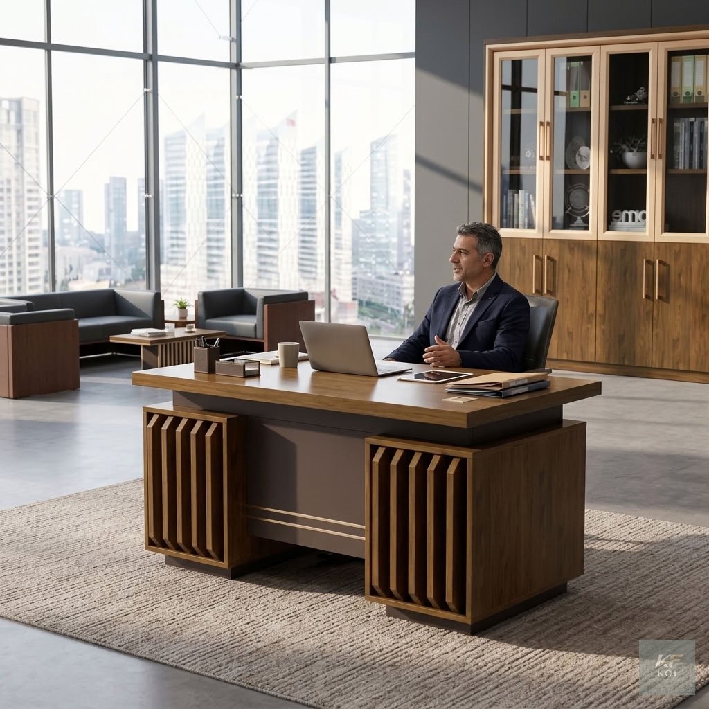 Modern 1.4-Meter Executive Office Desk, 1.4M executive office desk Kenya, modern 1.4-meter office desk, executive wooden office desk Nairobi, contemporary director's office desk, premium executive wor