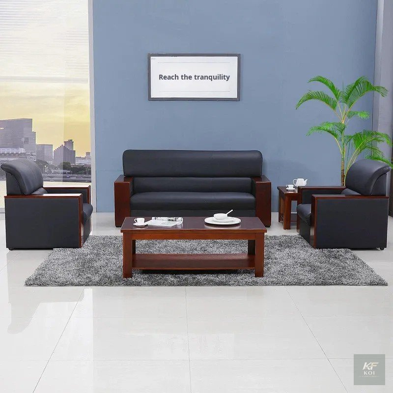 Modern 5-Seater Executive Office Sofa Set, 5-seater executive office sofa Kenya, modern office sofa set Nairobi, five-seater office reception sofa, executive leather sofa set, premium office lounge fu