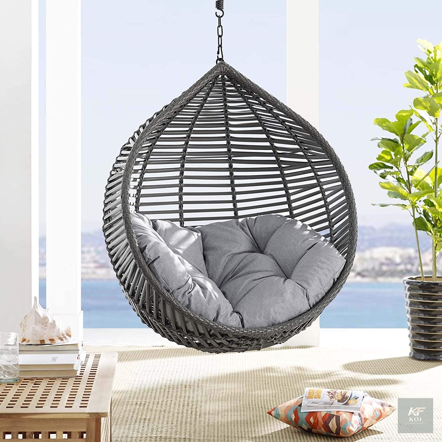 Modway Garner Outdoor Patio Swing Chair, Modway Garner swing chair, Garner outdoor patio chair, outdoor swing chair Kenya, patio swing chair Nairobi, modern outdoor swing chair, garden swing chair, ou