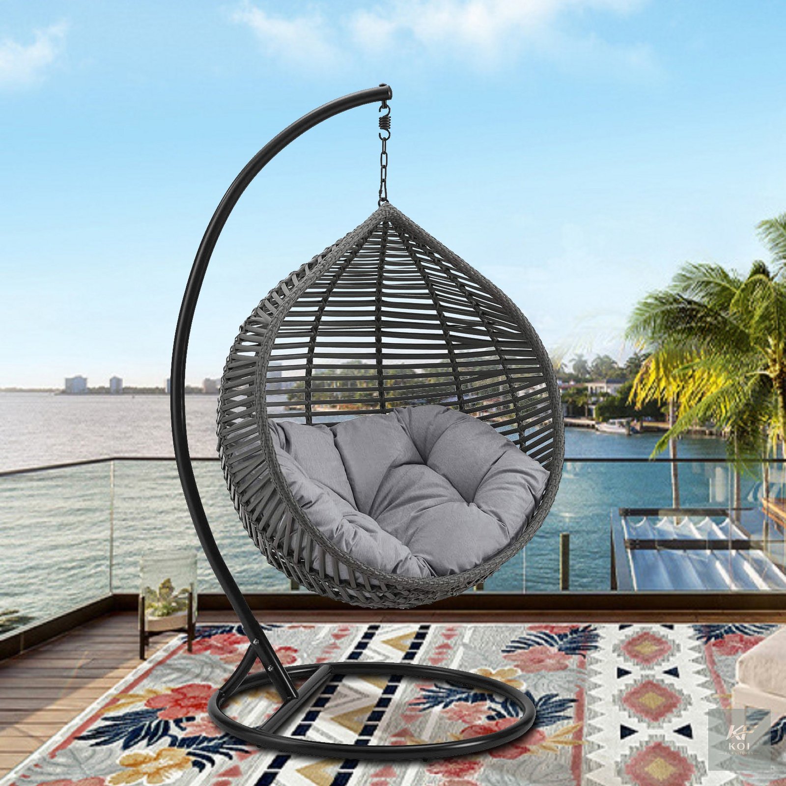 Modway Garner Outdoor Patio Swing Chair, Modway Garner swing chair, Garner outdoor patio chair, outdoor swing chair Kenya, patio swing chair Nairobi, modern outdoor swing chair, garden swing chair, ou