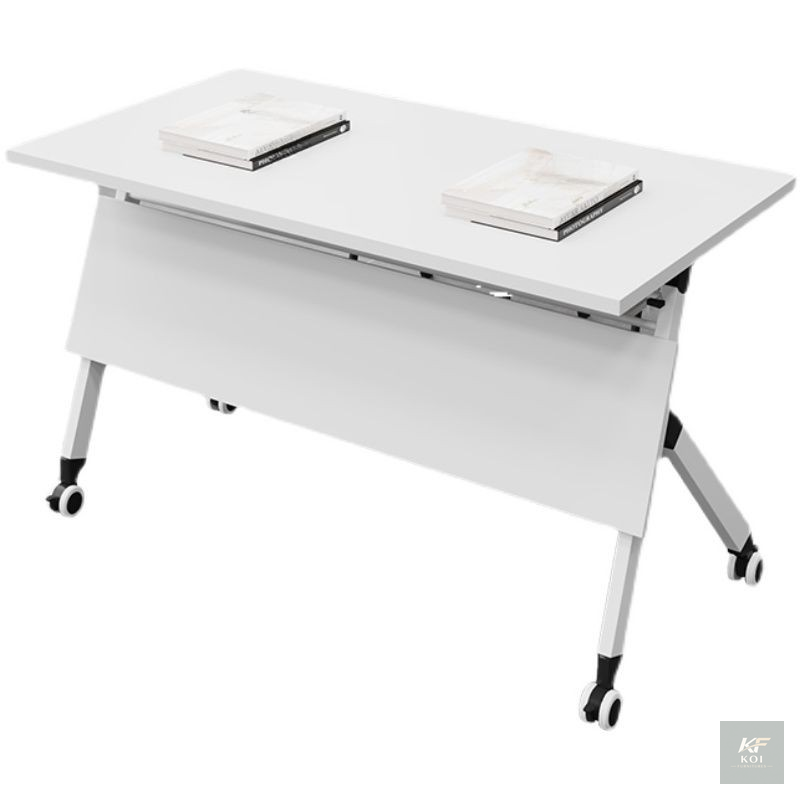 Movable foldable training table, portable folding training table, foldable office table, mobile training table, movable office table, folding conference table, portable training desk, foldable meeting