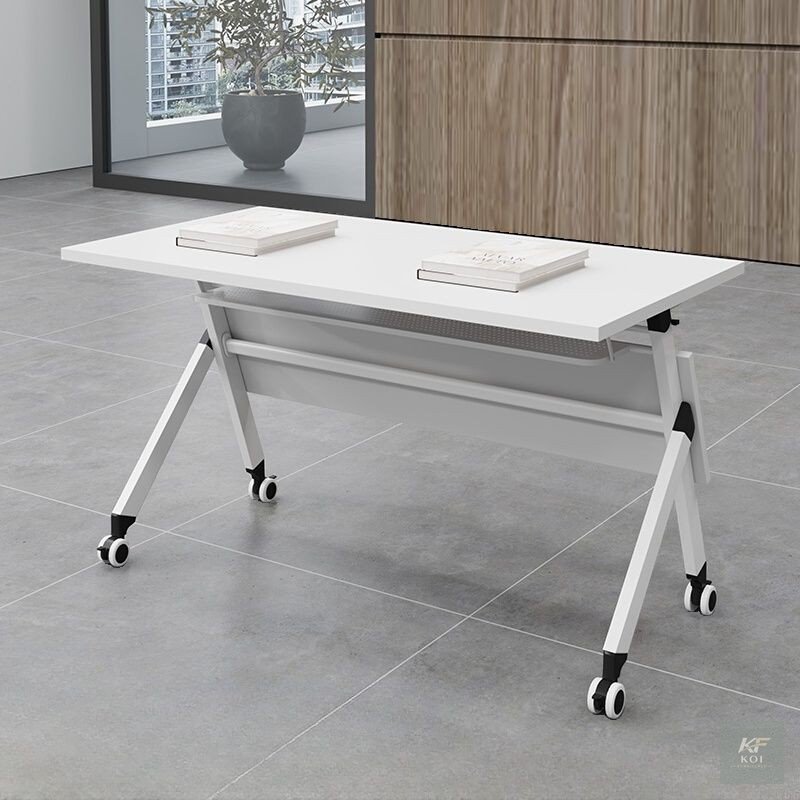 Movable foldable training table, portable folding training table, foldable office table, mobile training table, movable office table, folding conference table, portable training desk, foldable meeting