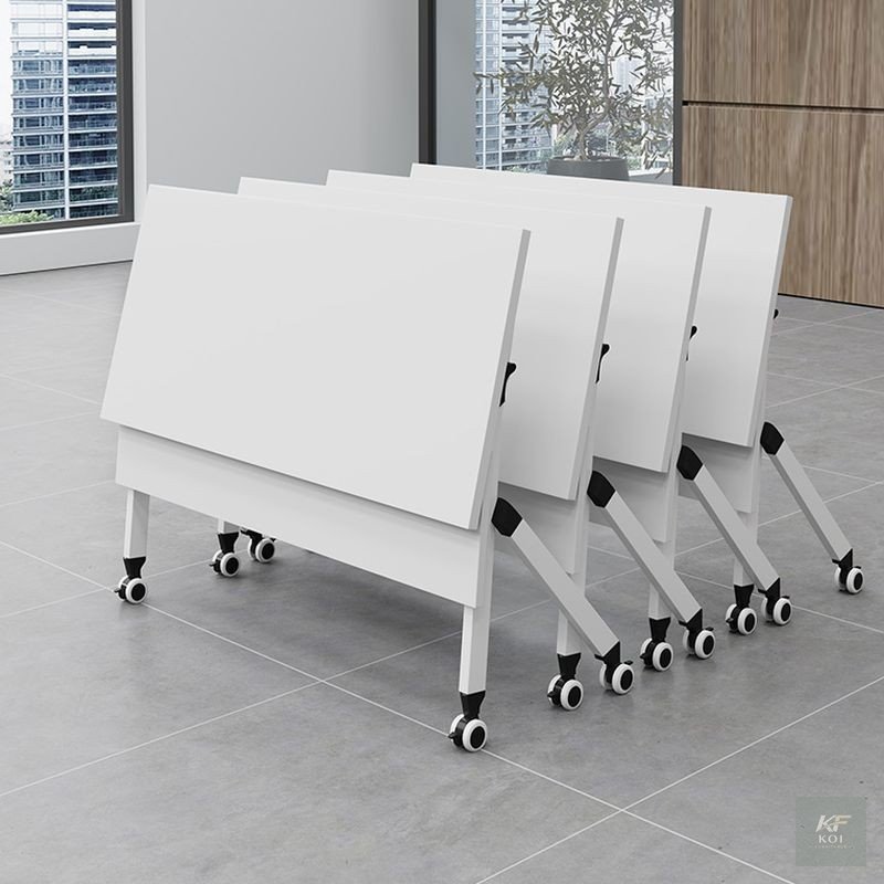 Movable foldable training table, portable folding training table, foldable office table, mobile training table, movable office table, folding conference table, portable training desk, foldable meeting