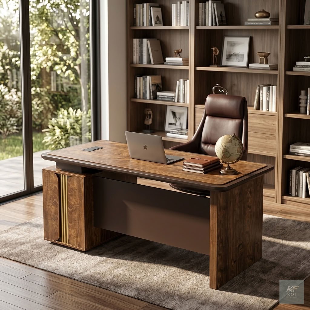 1.4M modern executive office desk 1.4M modern executive office desk, 1.4 metre executive desk, 1.4m office desk, modern executive office table, executive wooden desk, premium office desk, contemporary