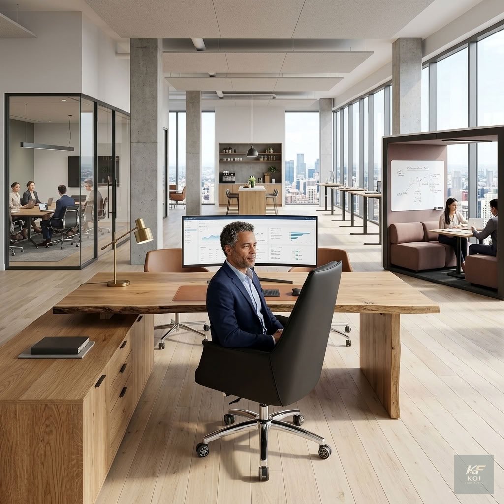 eco-leather executive mid-back swivel office chair Eco-leather executive mid-back swivel office chair, mid-back executive office chair, eco-leather office chair, executive swivel chair, leather-look o