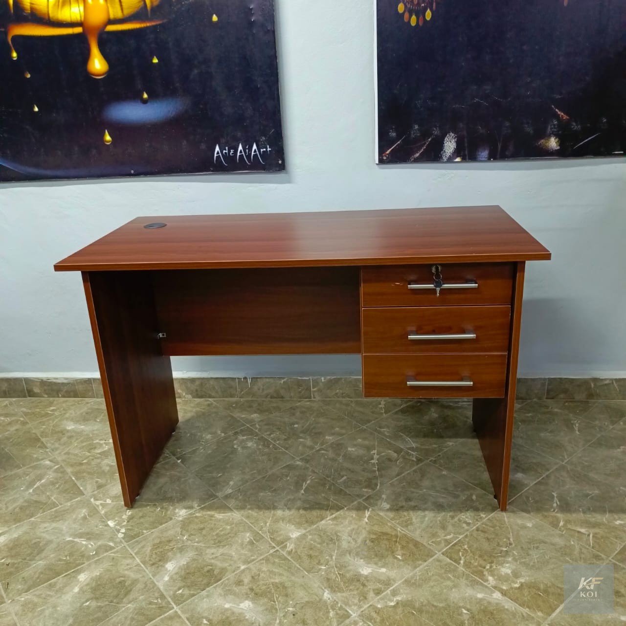 Office Desk 120mm With Drawers, office desk with drawers Kenya, 120cm office desk with drawers, 1.2M office desk Nairobi, modern office desk with storage, wooden office desk with drawers, office works