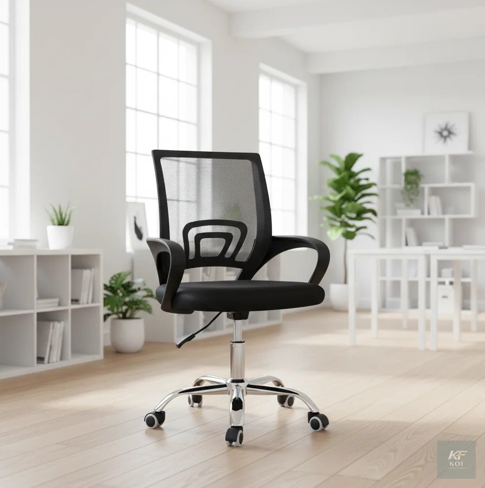 mid-back mesh clerical office chair, mid-back mesh office chair Kenya, clerical office chair Nairobi, ergonomic mid-back chair, mesh clerical chair, mid-back swivel office chair, adjustable clerical o
