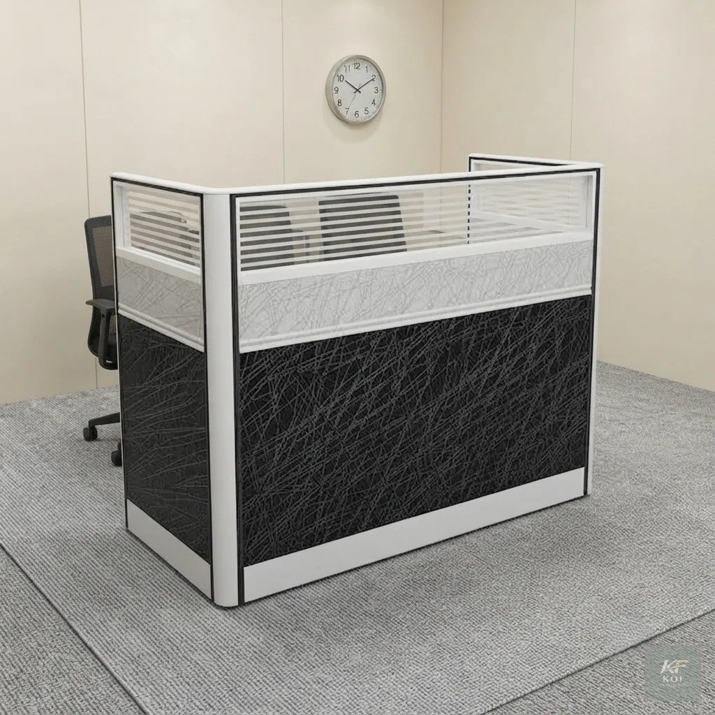 White 1-Seater Office Workstation, white single-seater workstation, 1-person office workstation, white office workstation, single office desk workstation, 1-seater workstation desk, compact office wor