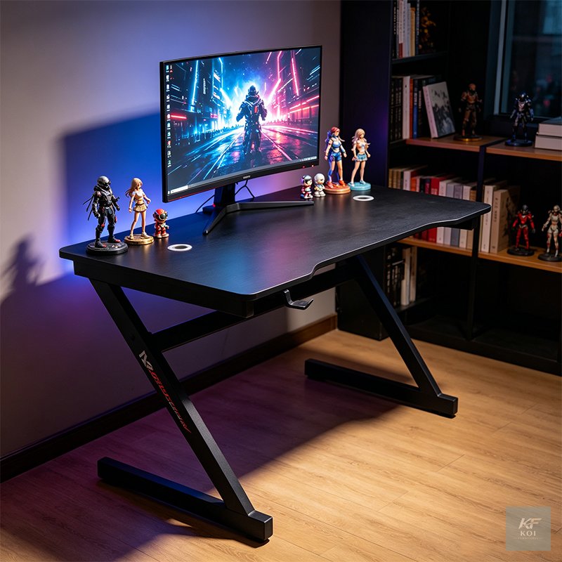 Z-Shaped Ergonomic Gaming Desk, Z-shaped gaming desk Kenya, ergonomic gaming desk Nairobi, modern Z-frame computer desk, gaming workstation Kenya, Z-shaped computer table, ergonomic gaming table Nairo
