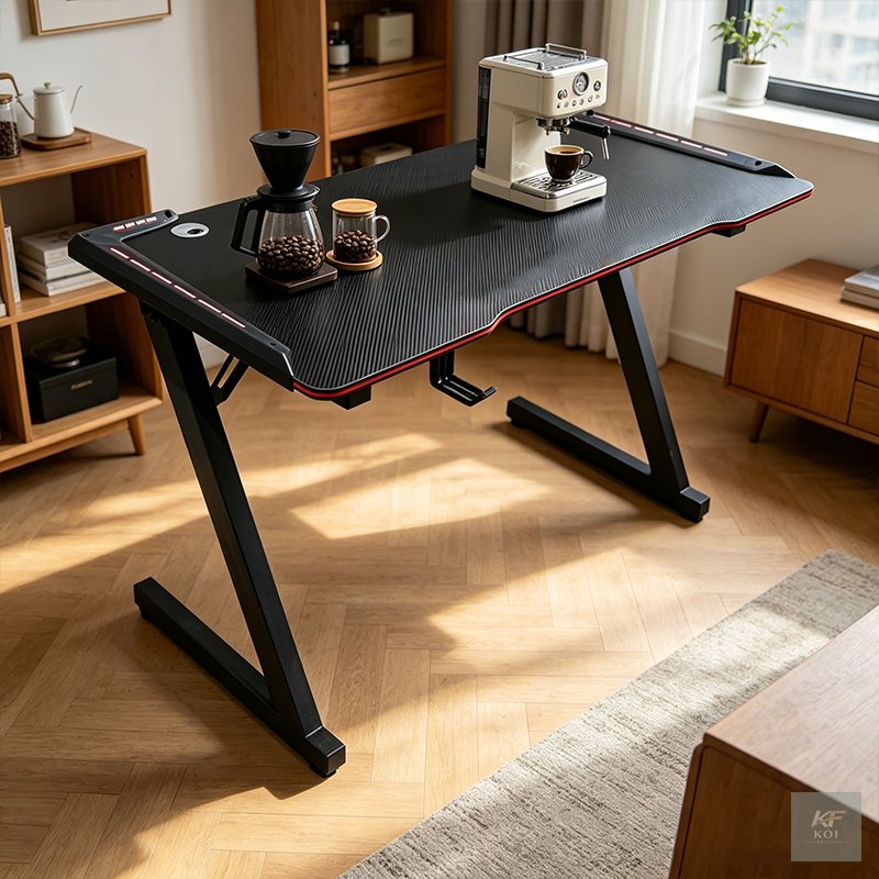 Z-Shaped Ergonomic Gaming Desk, Z-shaped gaming desk Kenya, ergonomic gaming desk Nairobi, modern Z-frame computer desk, gaming workstation Kenya, Z-shaped computer table, ergonomic gaming table Nairo