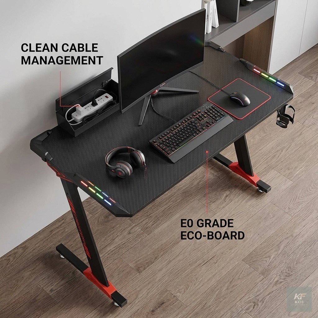 Modern Ergonomic Studio Gaming Desk 10