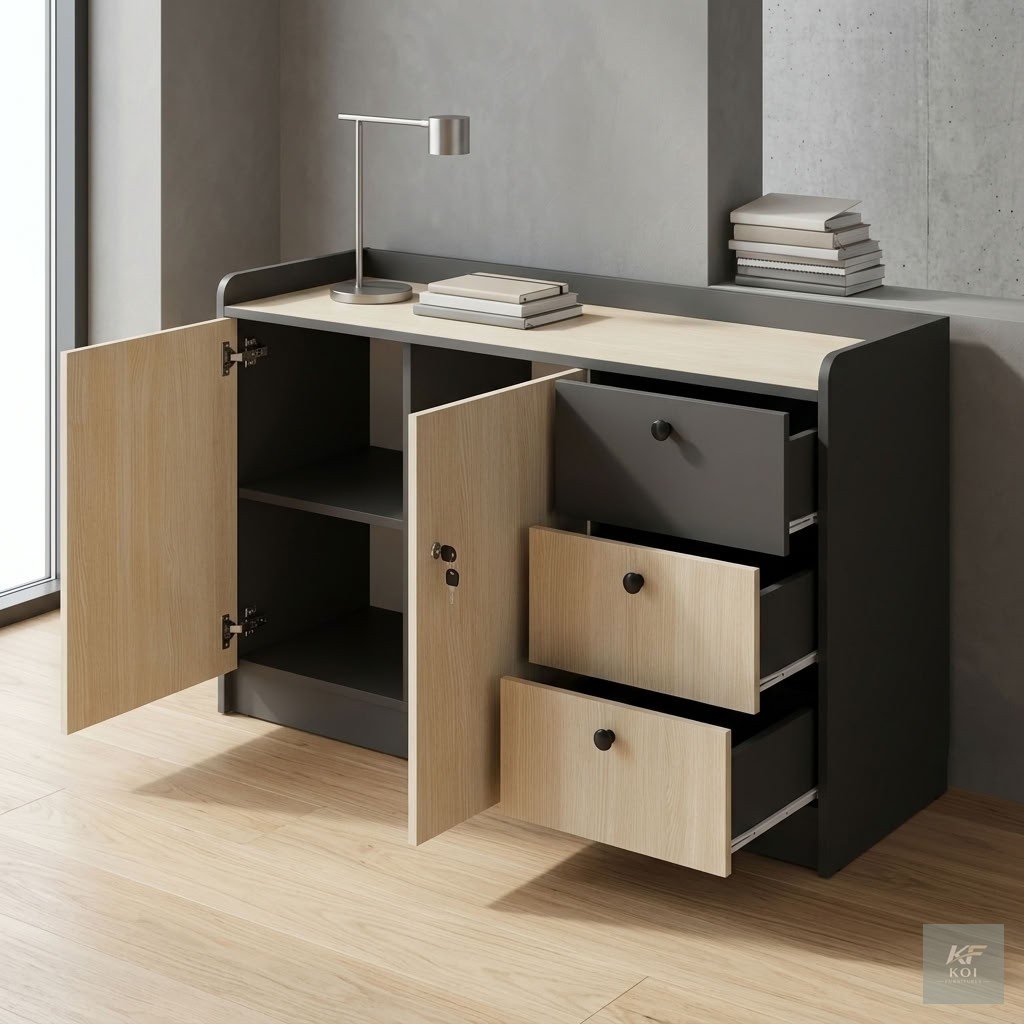 Executive Office Files Storage Lockable Credenza 8