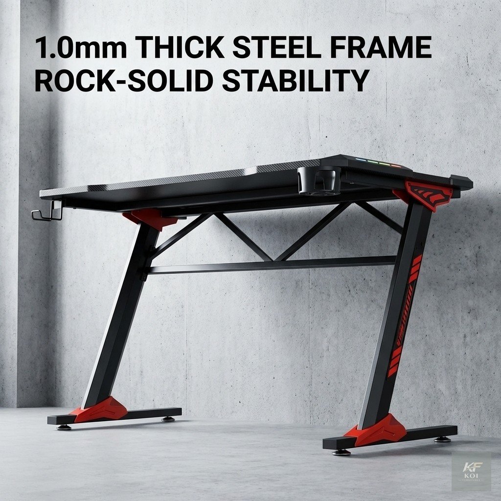 Modern Ergonomic Studio Gaming Desk 9