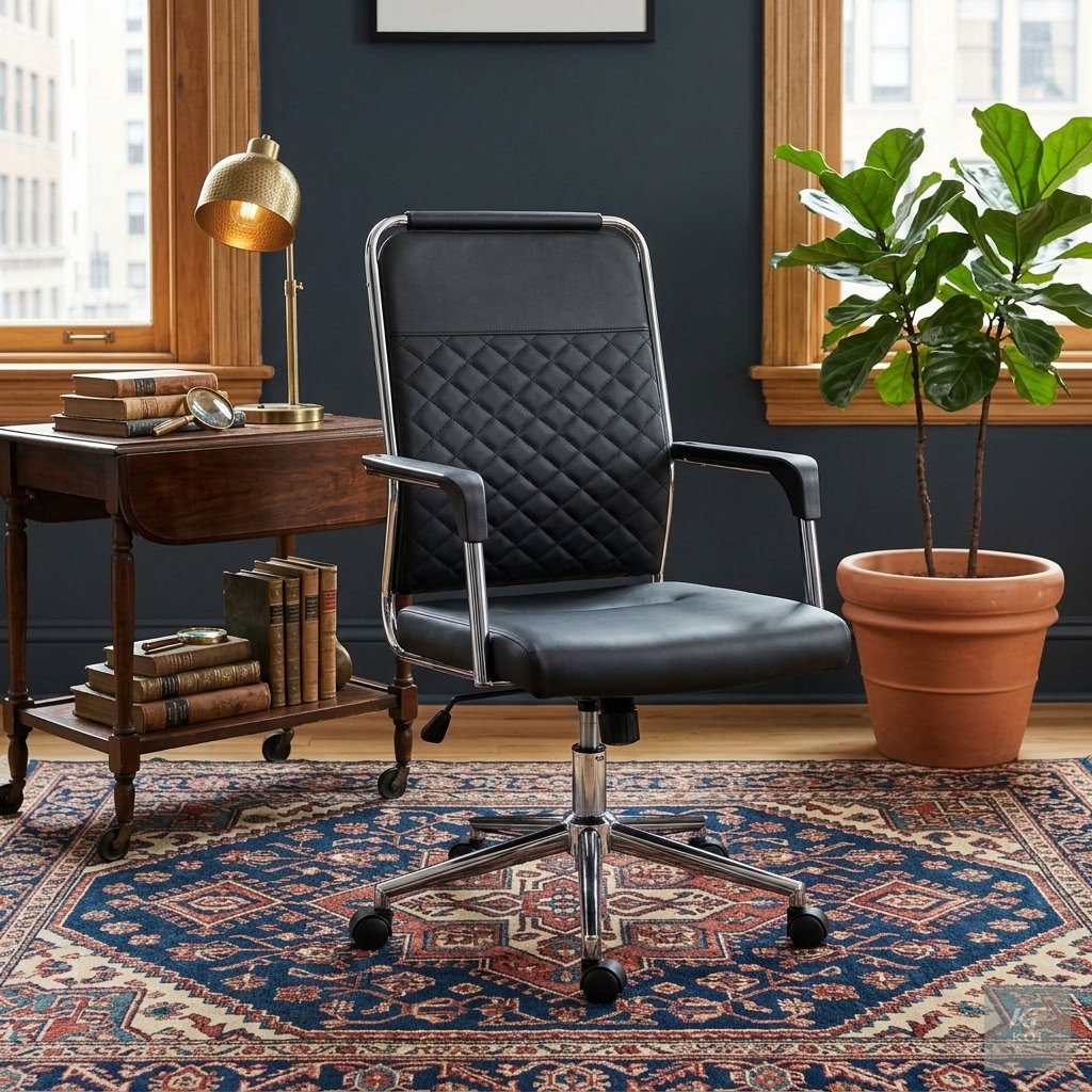 black leather executive office chair, black executive leather chair, black leather office chair, executive office chair, luxury executive office chair, premium leather office chair, high-back executiv