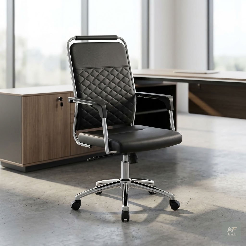 black leather executive office chair, black executive leather chair, black leather office chair, executive office chair, luxury executive office chair, premium leather office chair, high-back executiv
