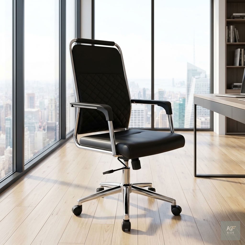 black leather executive office chair, black executive leather chair, black leather office chair, executive office chair, luxury executive office chair, premium leather office chair, high-back executiv