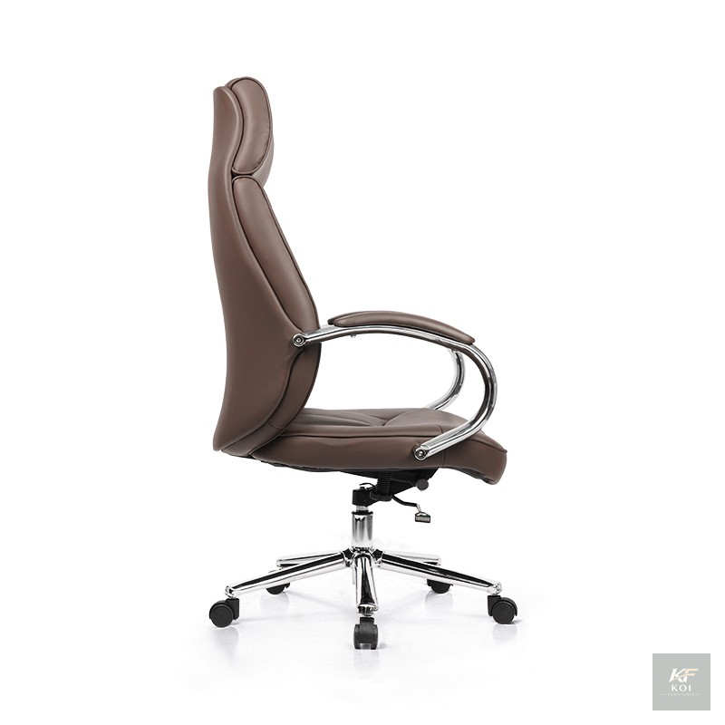 brown executive high-back leather office chair, brown high-back executive chair, brown leather executive office chair, high-back leather office chair, executive leather office chair, brown executive c