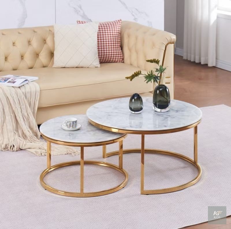 round marble nesting coffee tables, round marble coffee table set, marble nesting tables, modern round nesting coffee tables, marble top coffee tables, nested living room tables, round marble center t