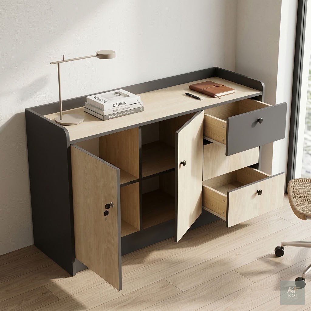 Executive Office Files Storage Lockable Credenza 11