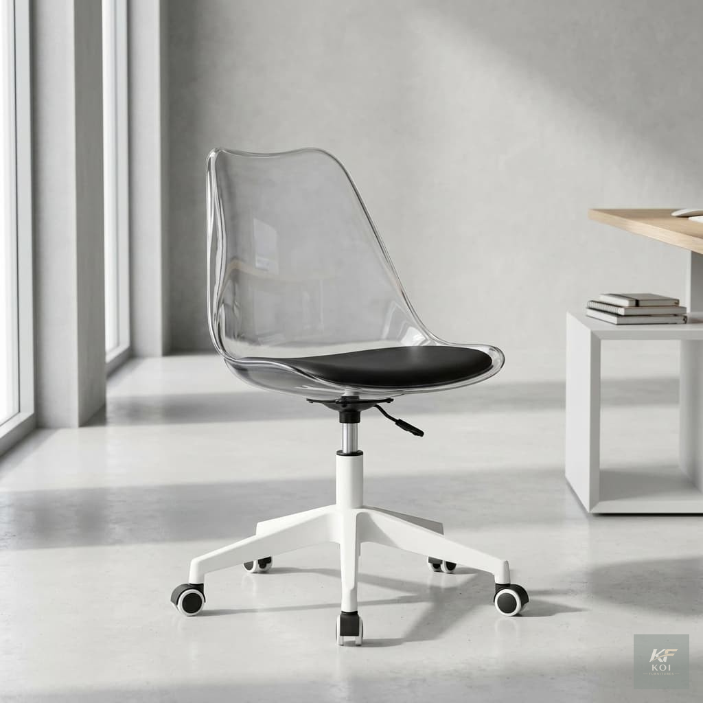 Clear Eames Swivel Chair 2