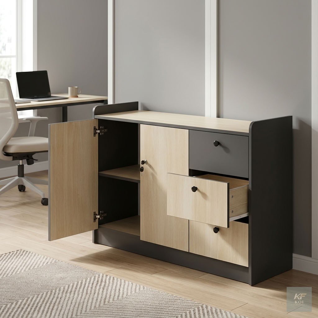 Executive Office Files Storage Lockable Credenza 4
