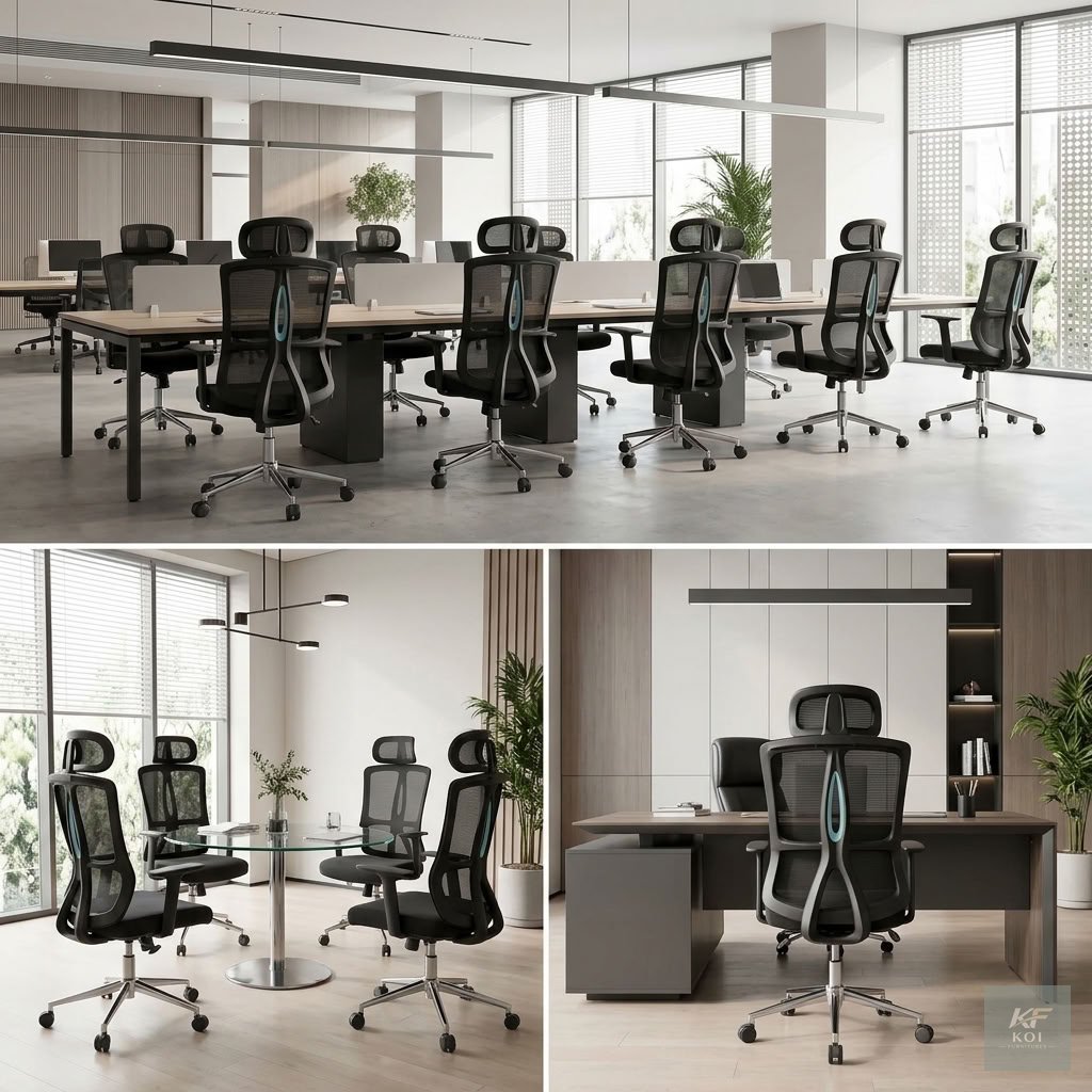 BLUEY black ergonomic high-back office chair, BLUEY ergonomic office chair, black high-back office chair, ergonomic black office chair, high-back ergonomic chair, adjustable office chair, black comput