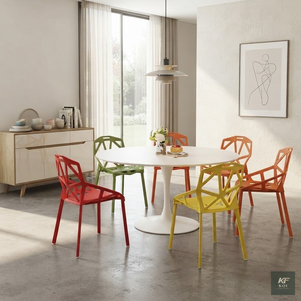 modern stackable plastic dining chairs, stackable plastic dining chairs Kenya, modern plastic dining chairs, stackable dining chairs Nairobi, durable plastic chairs, lightweight plastic dining chairs,