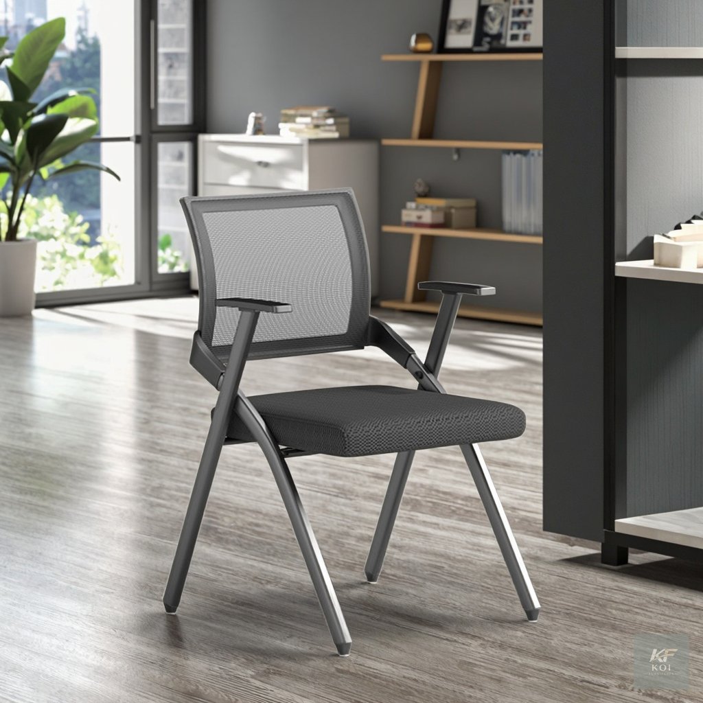 medium-back foldable study training chair Medium-back foldable study training chair, foldable training chair, medium-back study chair, folding office chair, portable training chair, foldable study cha