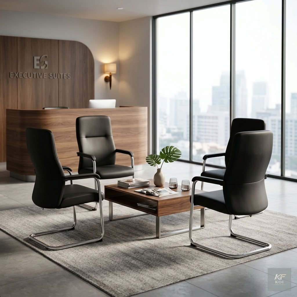 ergonomic high-back leather executive visitor Chair Ergonomic high-back leather executive visitor chair, high-back leather visitor chair, ergonomic executive visitor chair, leather office guest chair,