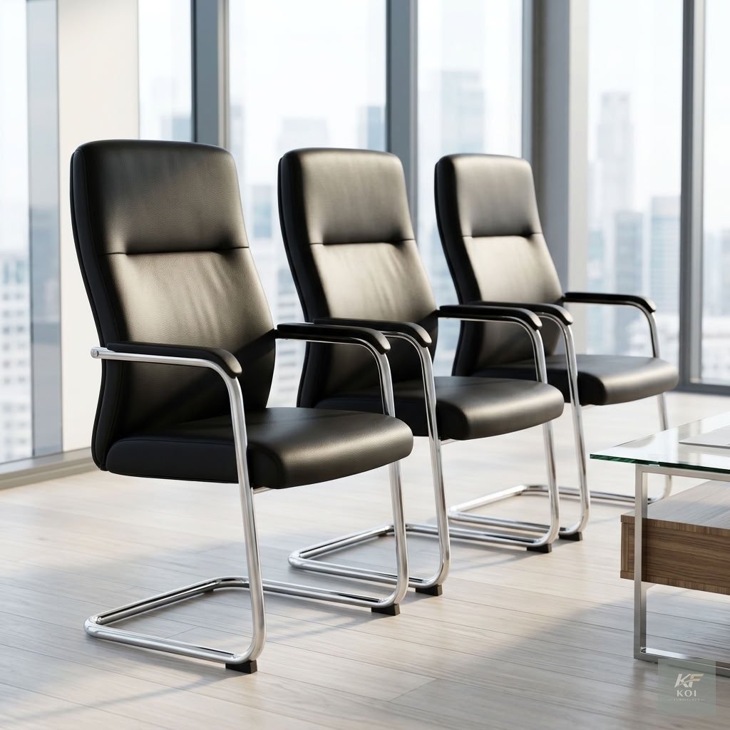 ergonomic high-back leather executive visitor Chair Ergonomic high-back leather executive visitor chair, high-back leather visitor chair, ergonomic executive visitor chair, leather office guest chair,