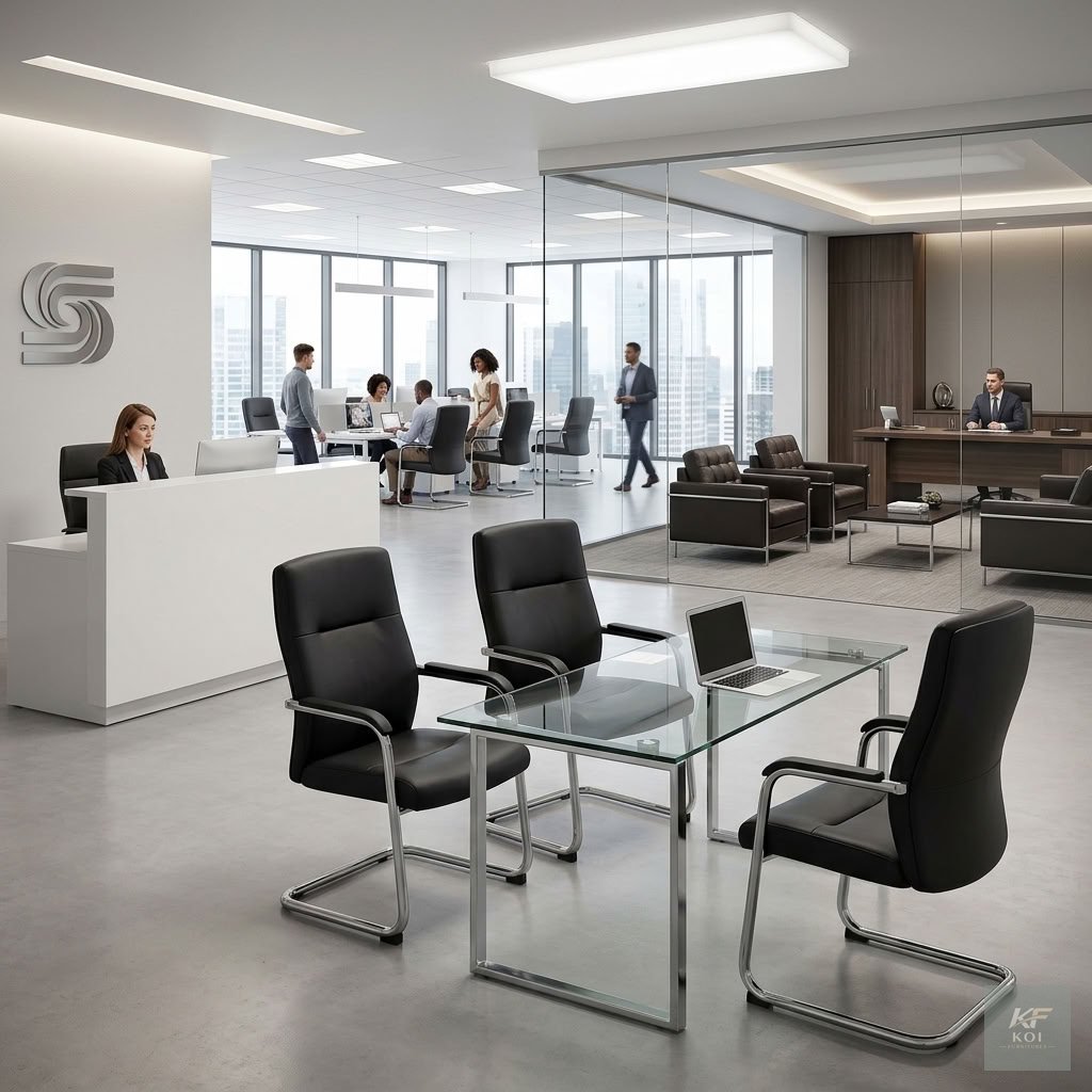 ergonomic high-back leather executive visitor Chair Ergonomic high-back leather executive visitor chair, high-back leather visitor chair, ergonomic executive visitor chair, leather office guest chair,
