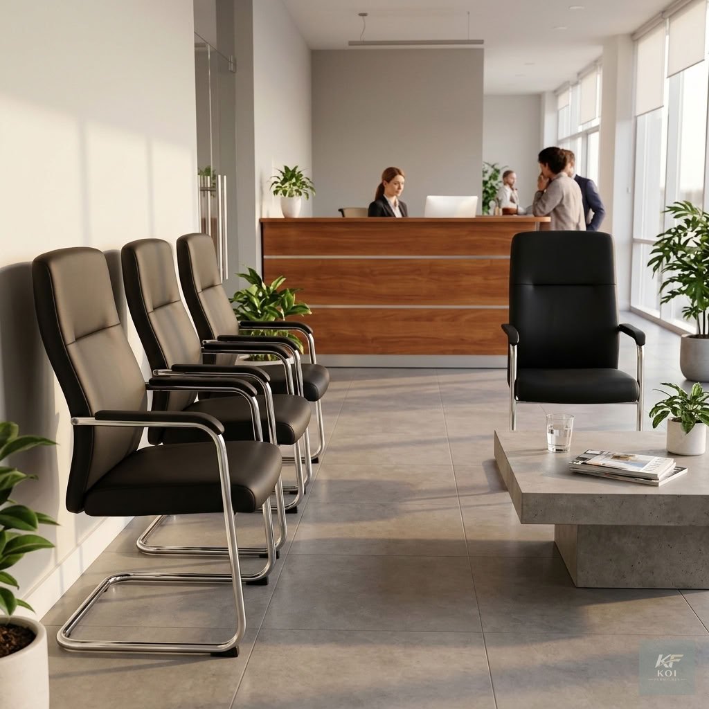ergonomic high-back leather executive visitor Chair Ergonomic high-back leather executive visitor chair, high-back leather visitor chair, ergonomic executive visitor chair, leather office guest chair,
