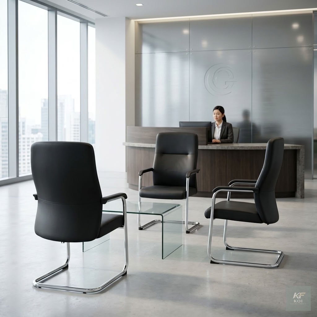 ergonomic high-back leather executive visitor Chair Ergonomic high-back leather executive visitor chair, high-back leather visitor chair, ergonomic executive visitor chair, leather office guest chair,