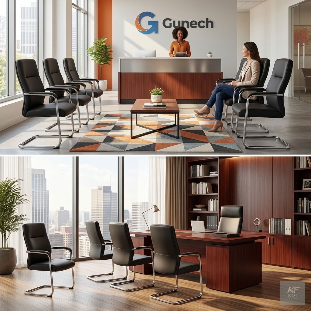 ergonomic high-back leather executive visitor Chair Ergonomic high-back leather executive visitor chair, high-back leather visitor chair, ergonomic executive visitor chair, leather office guest chair,