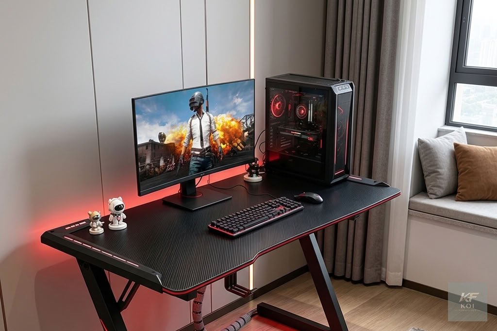Modern Ergonomic Studio Gaming Desk 12