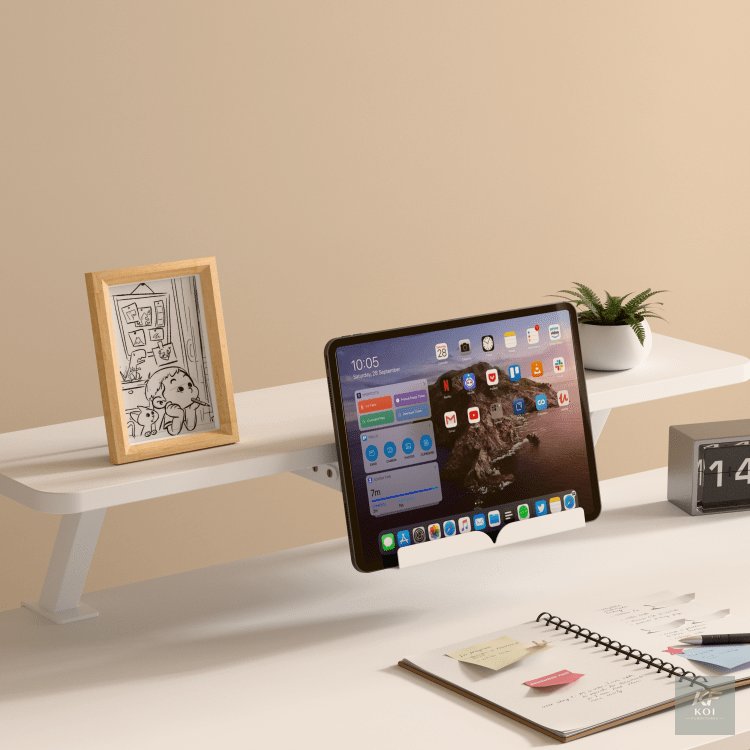 White Manual Adjustable Home Office Desk 13