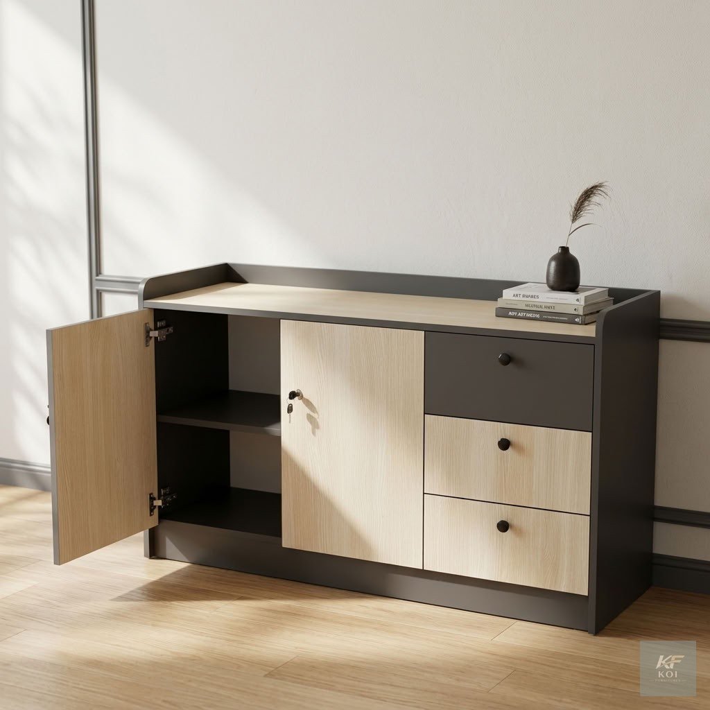 Executive Office Files Storage Lockable Credenza 5