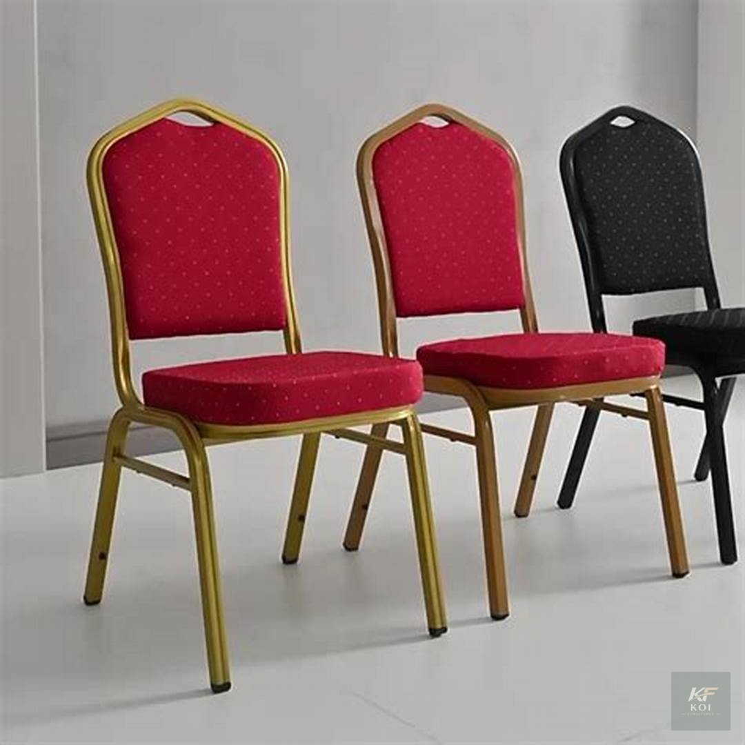 red and gold banquet or conference chair, red and gold banquet chair Kenya, red gold conference chair Nairobi, elegant banquet seating, red padded event chair, gold frame conference chair, red and gol